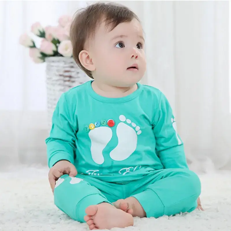 Newborn Baby 0-3Y Full Body Cartoon Suit Blue - Image 6