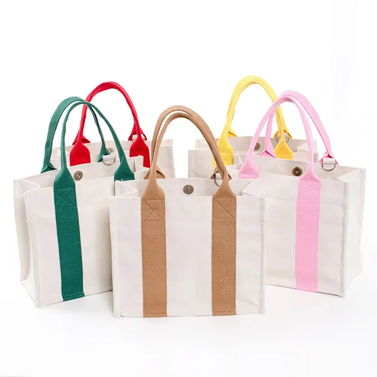 Green Canvas Shoulder Bag for Women - Image 10