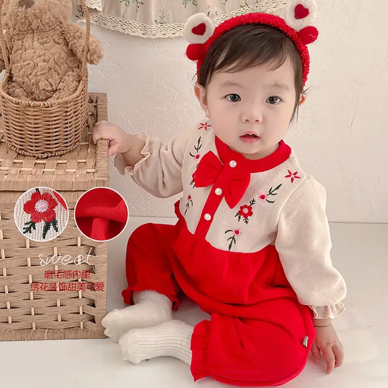 Baby Princess Outfit Red Heart Print Set