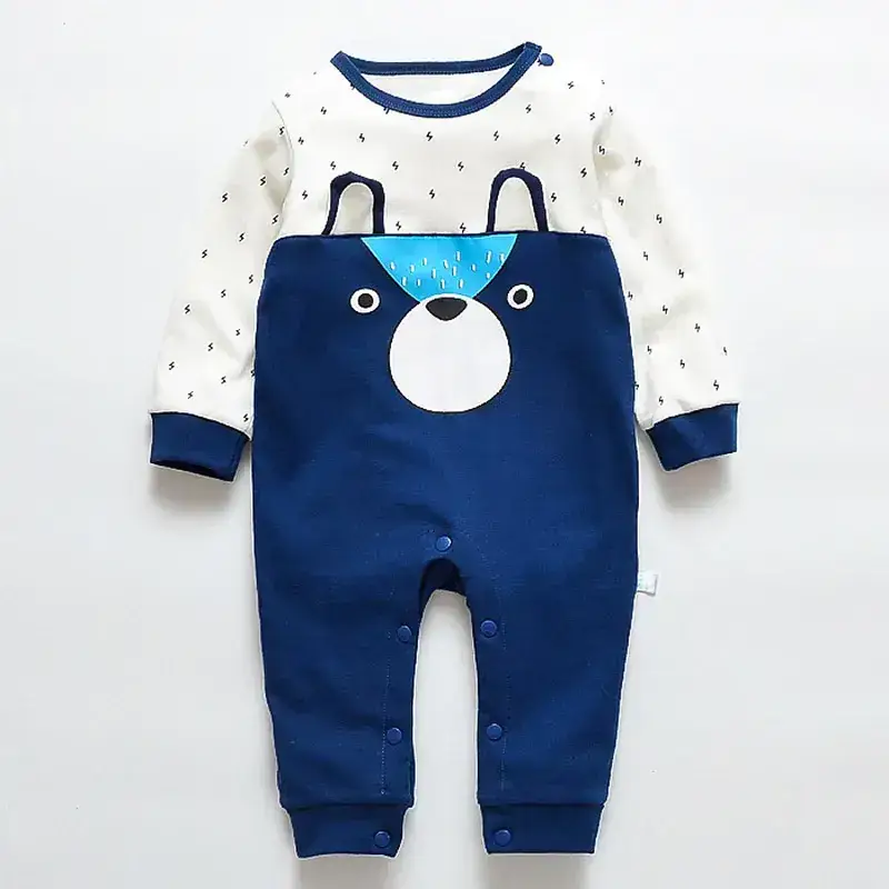 Baby Conjoined Striped Pajamas for Boys Girls Spring Autumn - Image 6