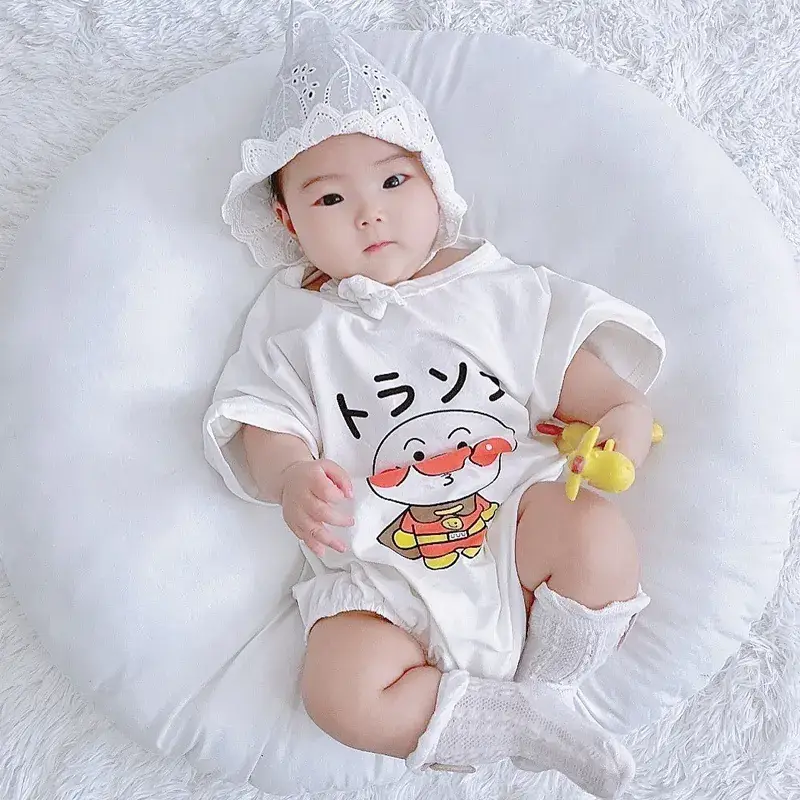 Baby Wrap Fat Clothes White Triangle Newborn Jumpsuit