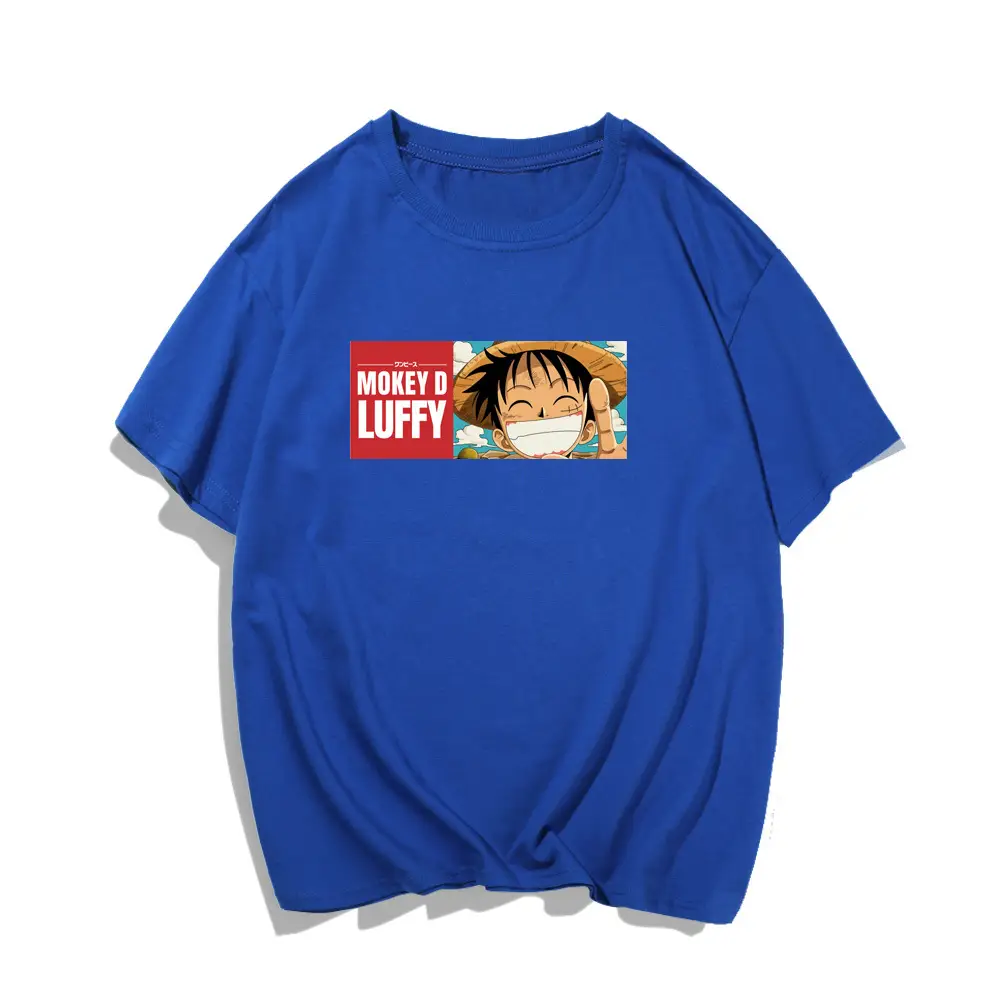 Men Women Yellow One Piece T-Shirt Luffy Print