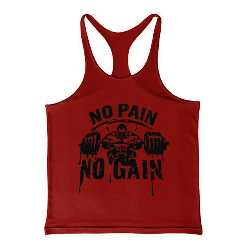 Men's Gray No Pain No Gain Fitness Vest