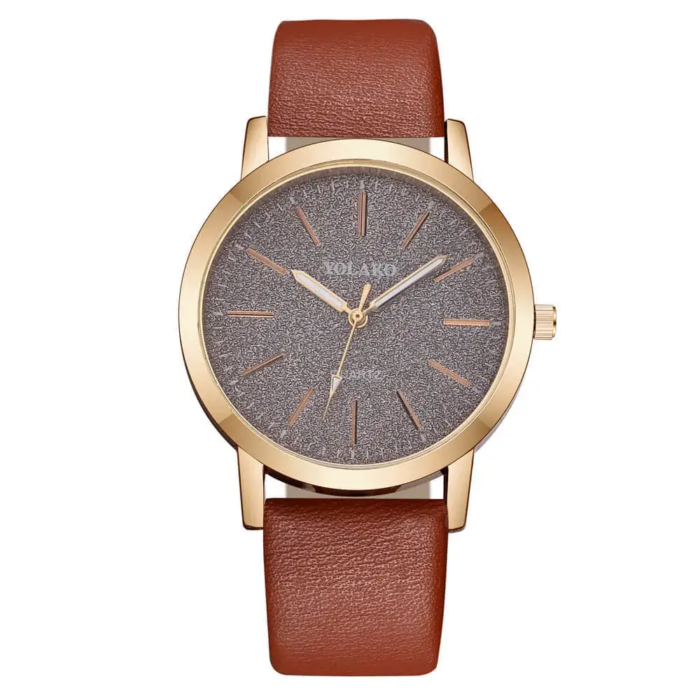 Volcano Quartz Women's Pink Leather Watch
