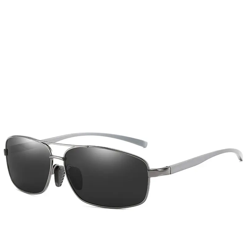 Men's Square Polarized Sunglasses Aluminum Black