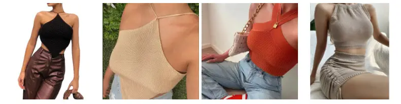 Multi-Color Striped Hottie Sling Vest Short Navel-Baring Vest — feature 3