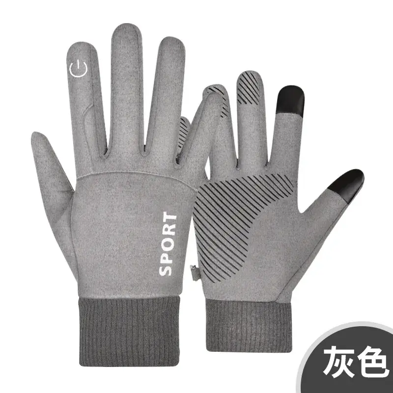 Men Winter Touch Screen Gloves Zipper Fleece Waterproof Full Finger — feature 10