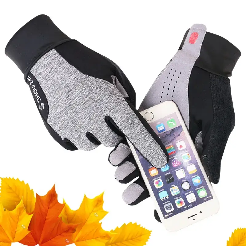 Men Winter Touch Screen Gloves Zipper Fleece Waterproof Full Finger — feature 13