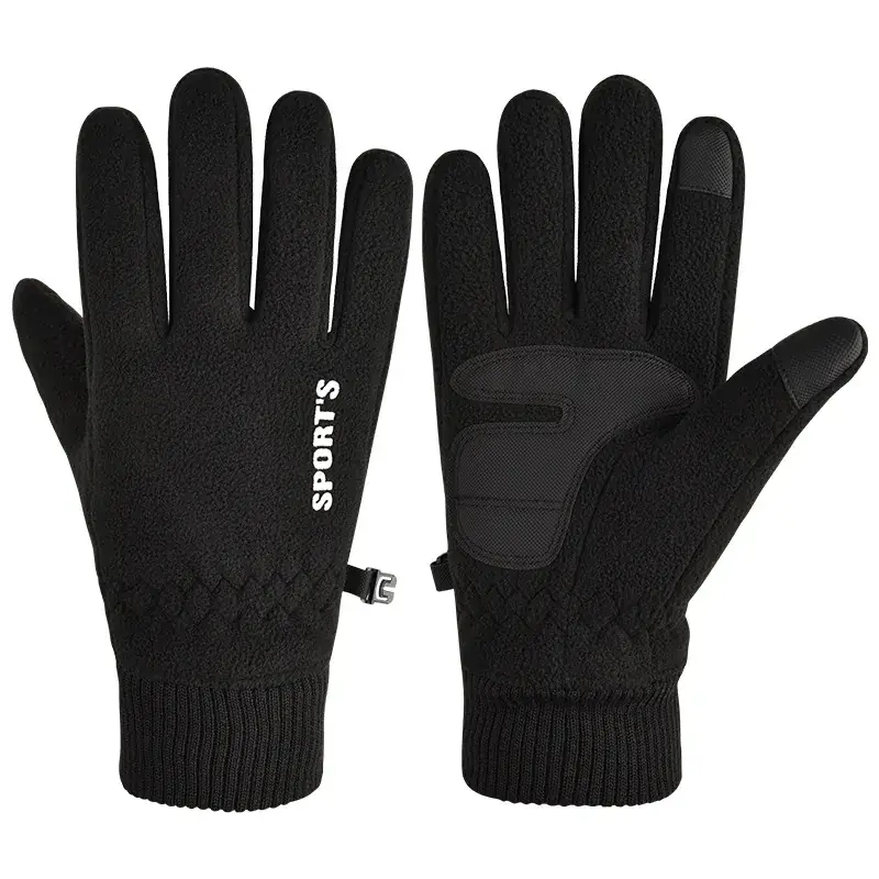 Men Winter Touch Screen Gloves Zipper Fleece Waterproof Full Finger — feature 8