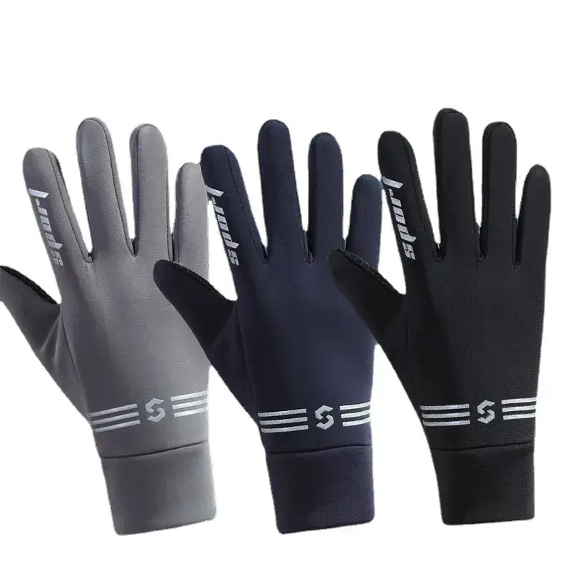 Men Winter Touch Screen Gloves Zipper Fleece Waterproof Full Finger — feature 9