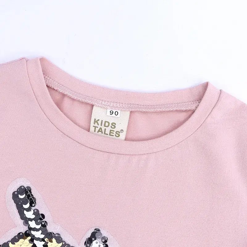 Unicorn T-Shirt Set for Girls Pink & Grey