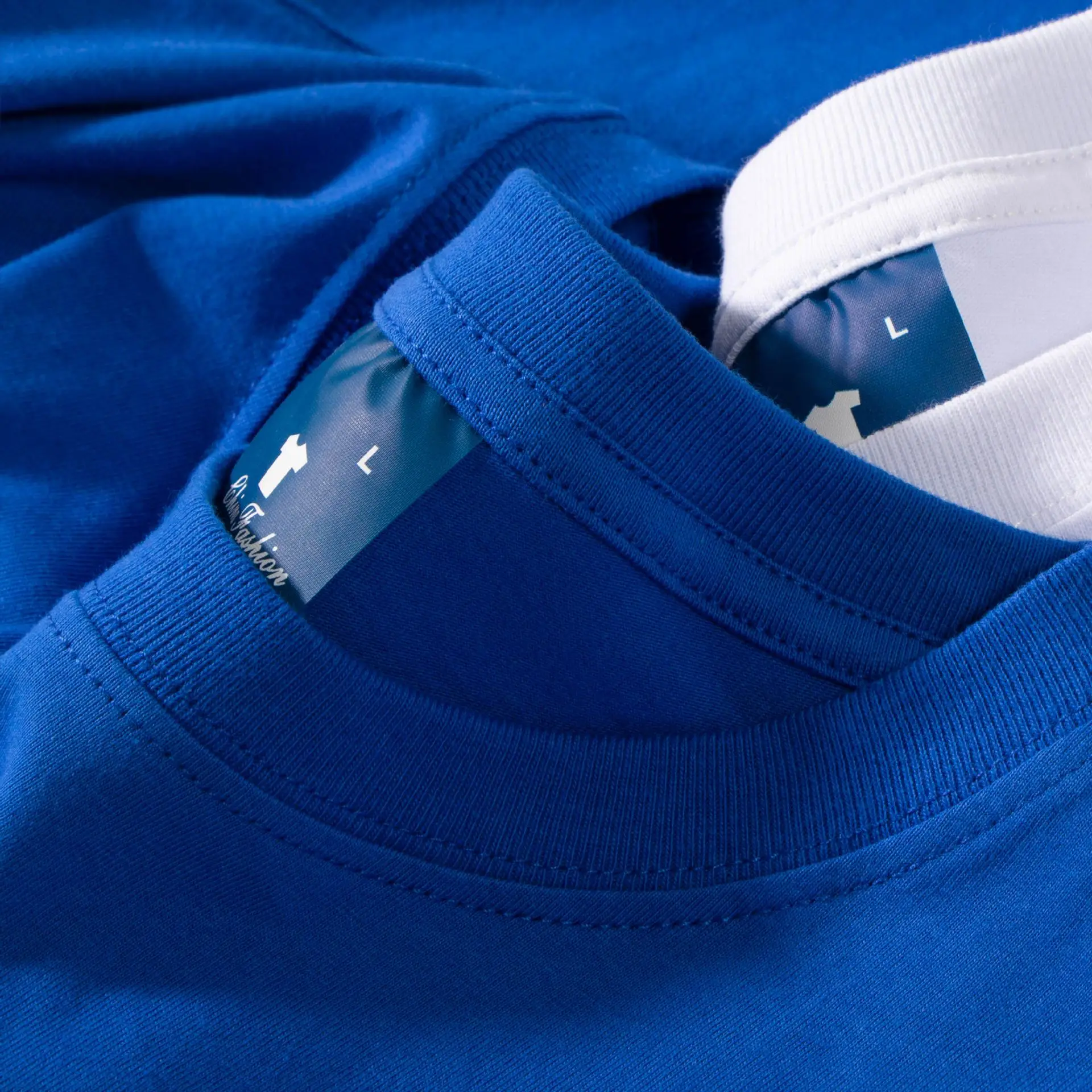 Light Blue Wash Cotton Round Neck T-Shirt for Men Women