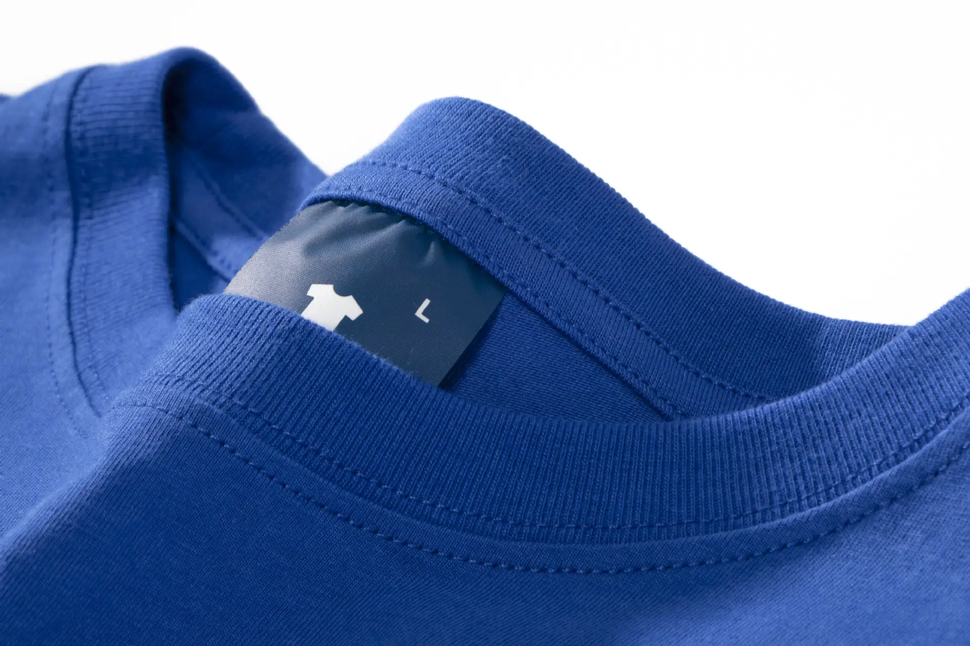 Light Blue Wash Cotton Round Neck T-Shirt for Men Women — feature 4