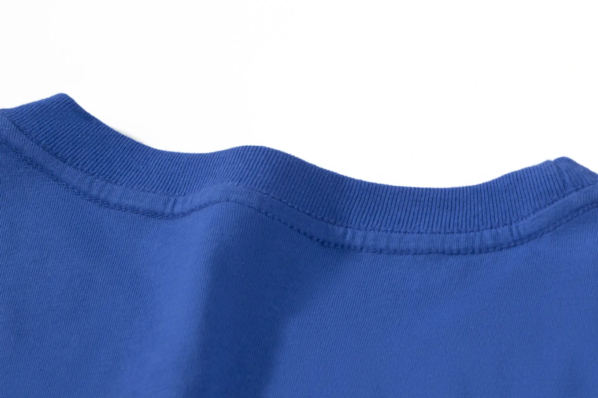 Light Blue Wash Cotton Round Neck T-Shirt for Men Women — feature 8