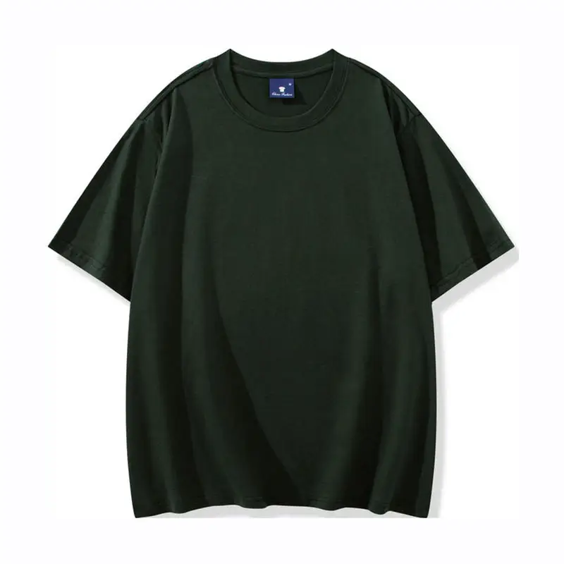 Light Blue Wash Cotton Round Neck T-Shirt for Men Women