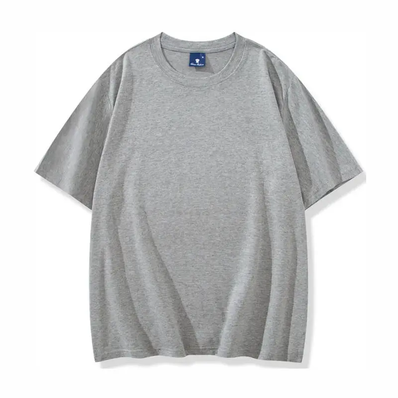 Light Blue Wash Cotton Round Neck T-Shirt for Men Women