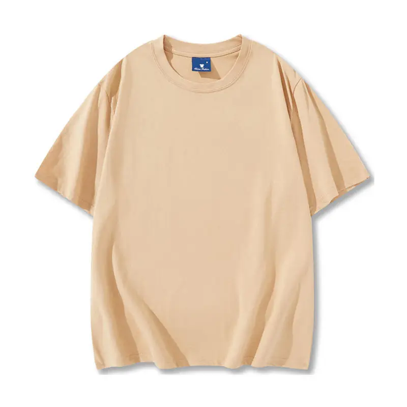 Light Blue Wash Cotton Round Neck T-Shirt for Men Women