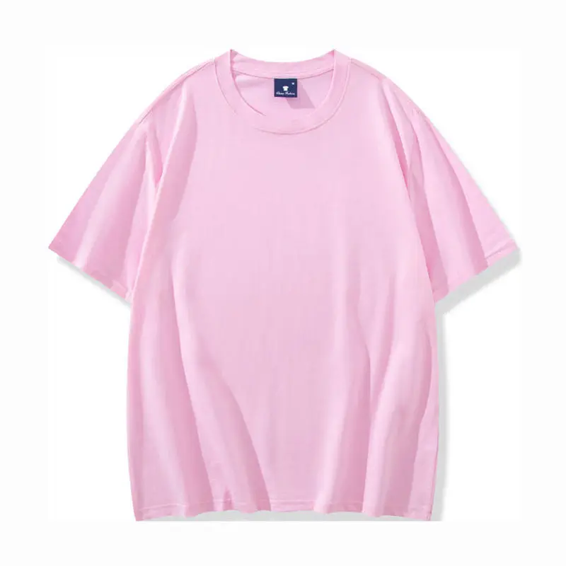 Light Blue Wash Cotton Round Neck T-Shirt for Men Women