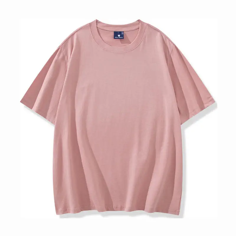 Light Blue Wash Cotton Round Neck T-Shirt for Men Women