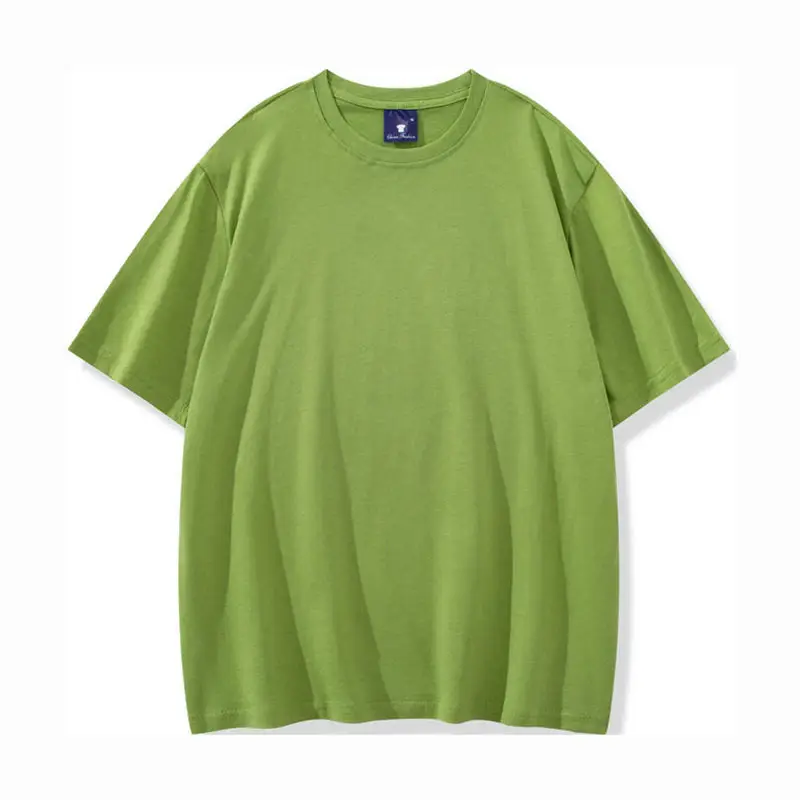 Light Blue Wash Cotton Round Neck T-Shirt for Men Women
