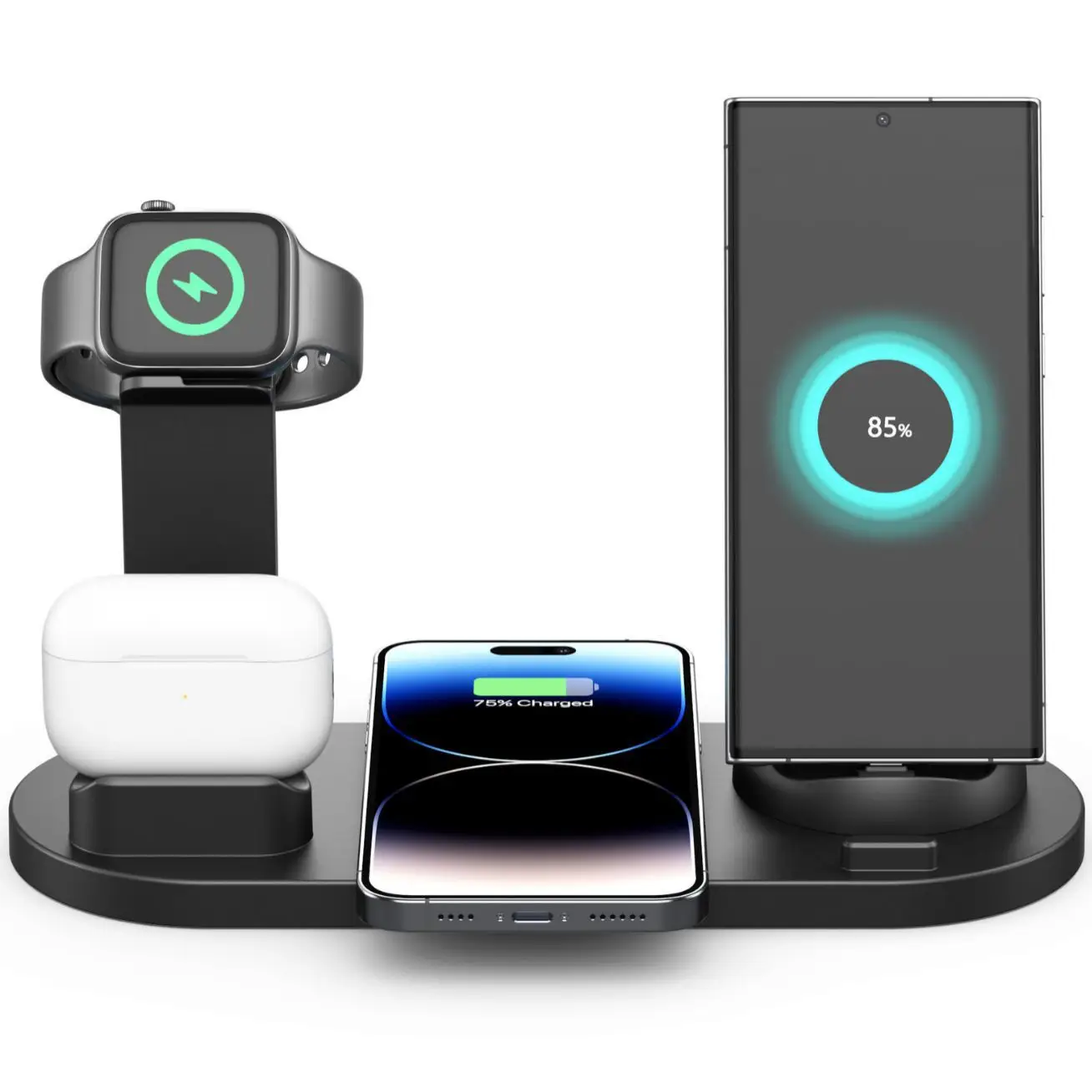 iWatch & Phone Stand 15W Dual Rotatable