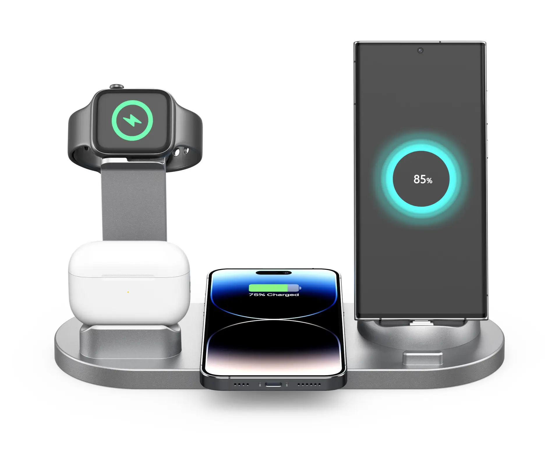 iWatch & Phone Stand 15W Dual Rotatable
