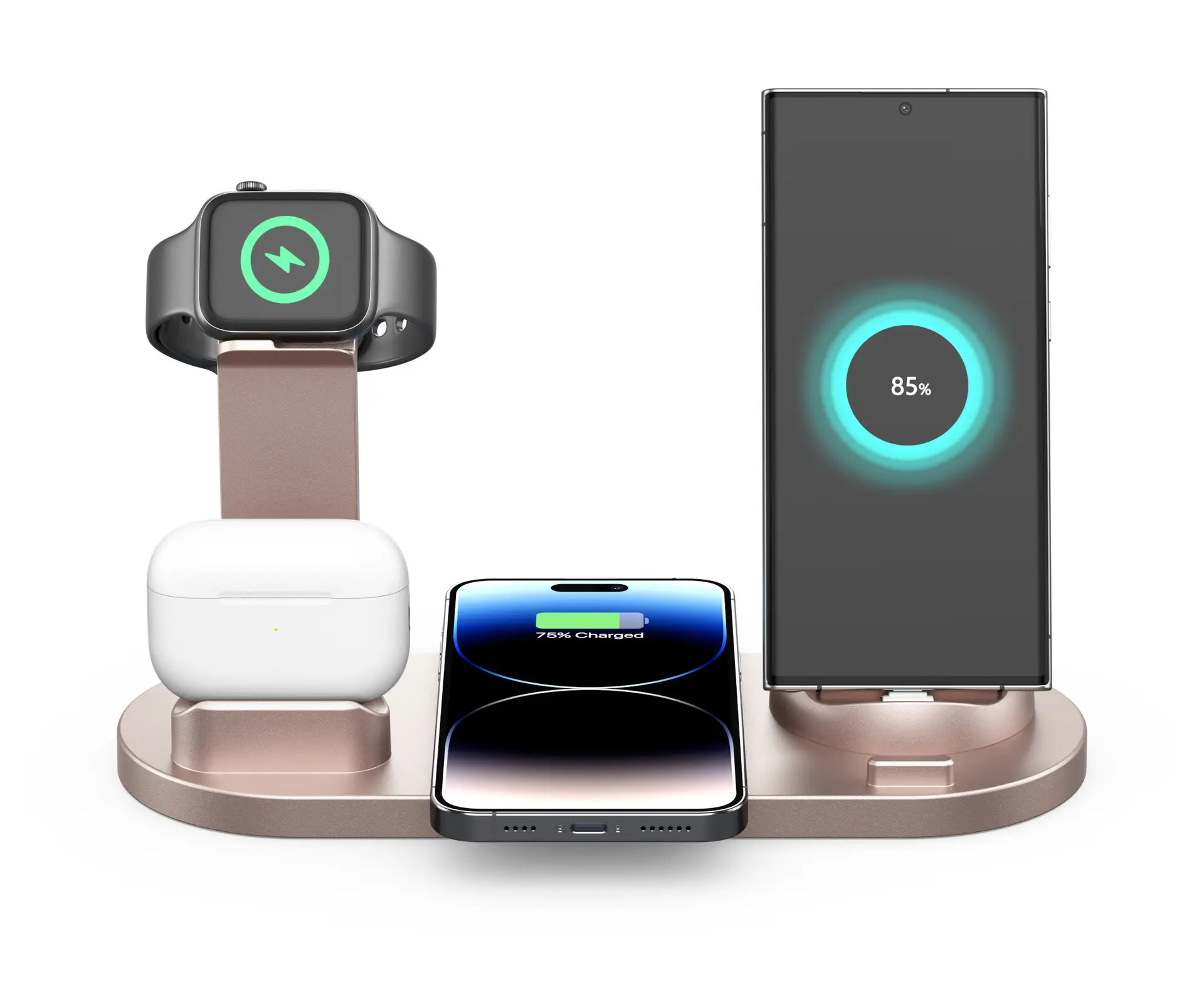 iWatch & Phone Stand 15W Dual Rotatable