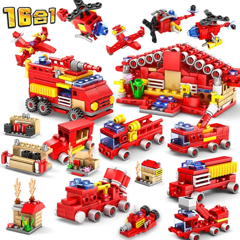 Kids Military Building Blocks 16-in-1 Set