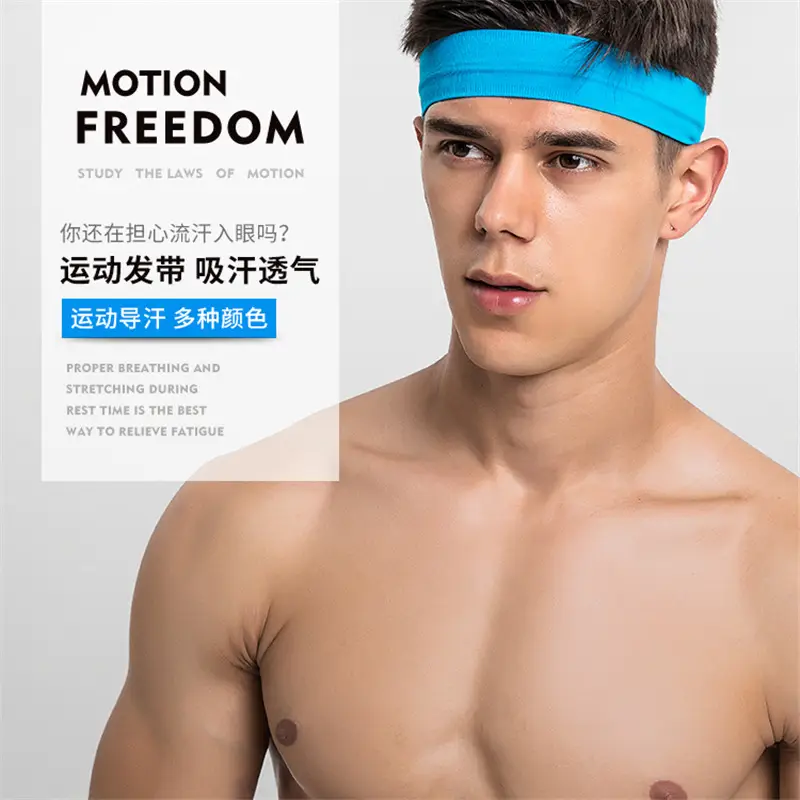 Blue Silicone Crossbody Headband for Sports - Image 18