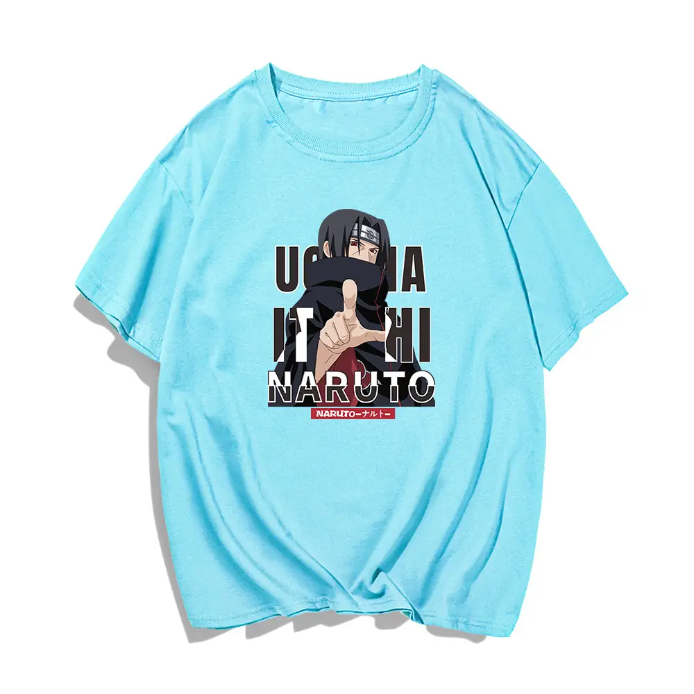 Men Summer Cartoon T-Shirt White Anime Design - Image 15