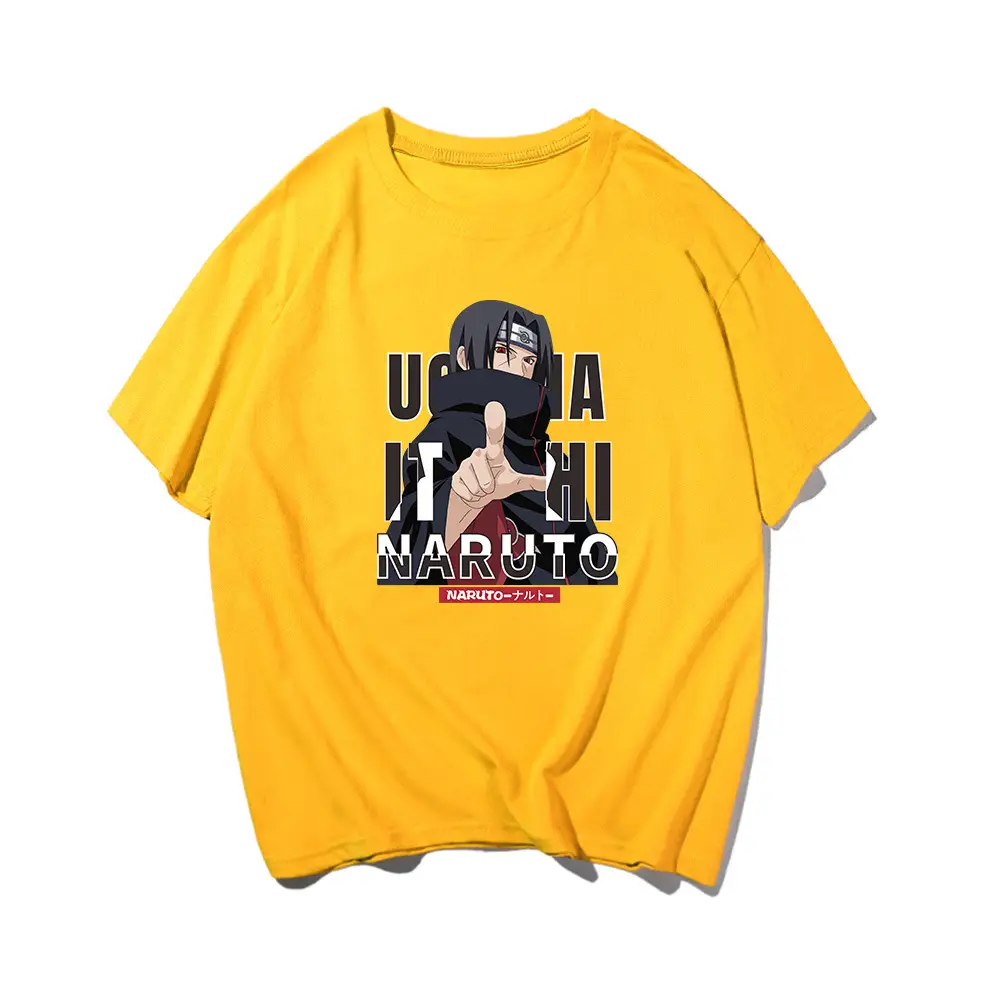 Men Summer Cartoon T-Shirt White Anime Design - Image 2