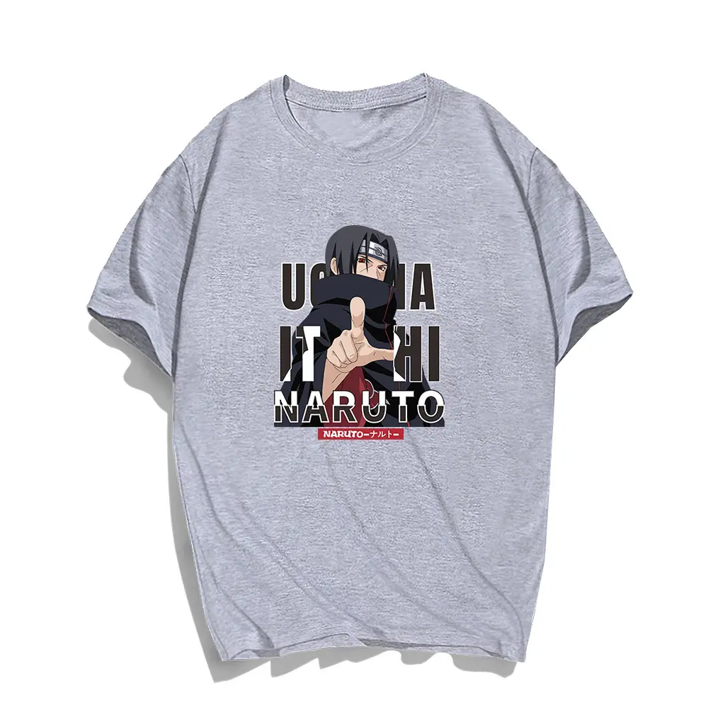 Men Summer Cartoon T-Shirt White Anime Design - Image 4