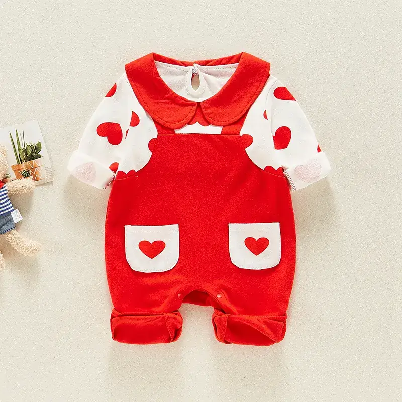Baby Girl's Orange White Cotton Outfit with Duck Design - Image 5