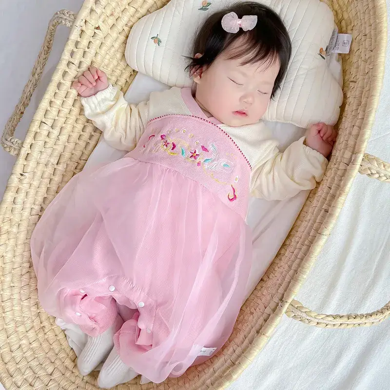 Newborn Baby Conjoined Red Clothes Full Moon Han Dress - Image 6