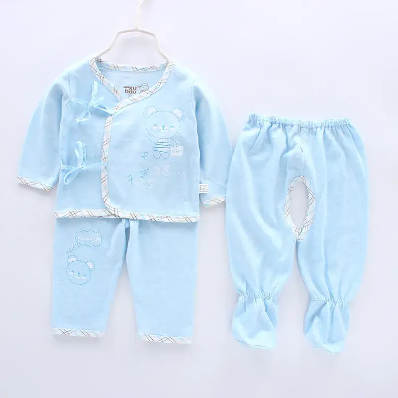Pink Newborn Baby 3-Piece Pajama Set with Embroidered Design - Image 4