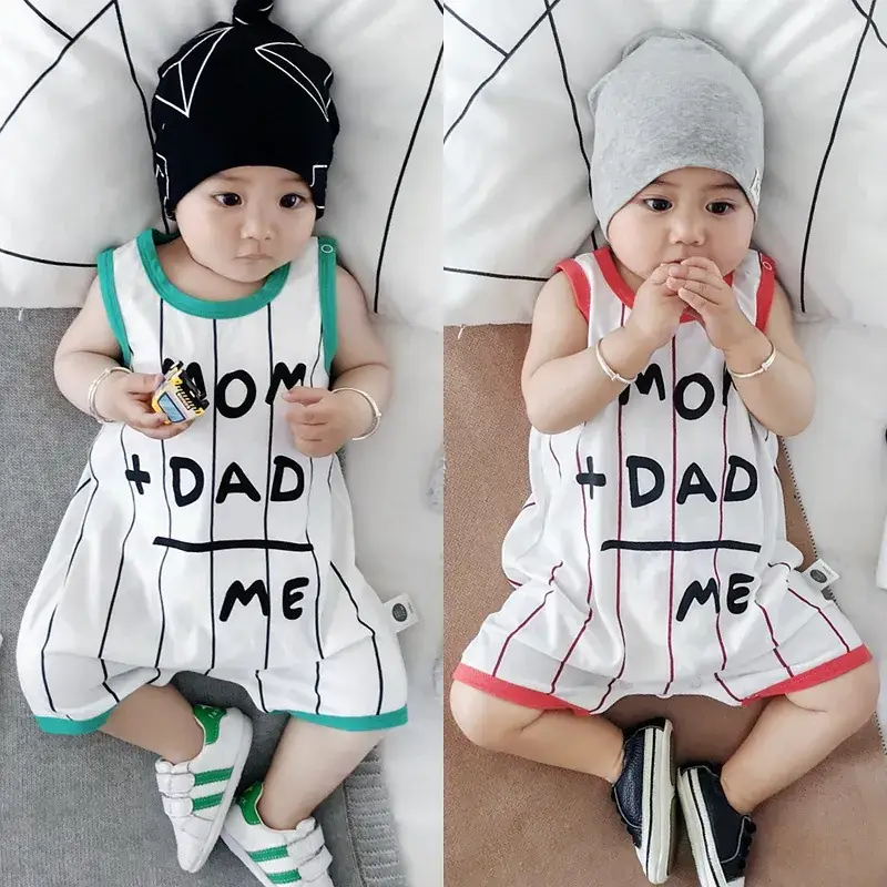 Cute Baby Siamese Sleeveless Outfit Newborn