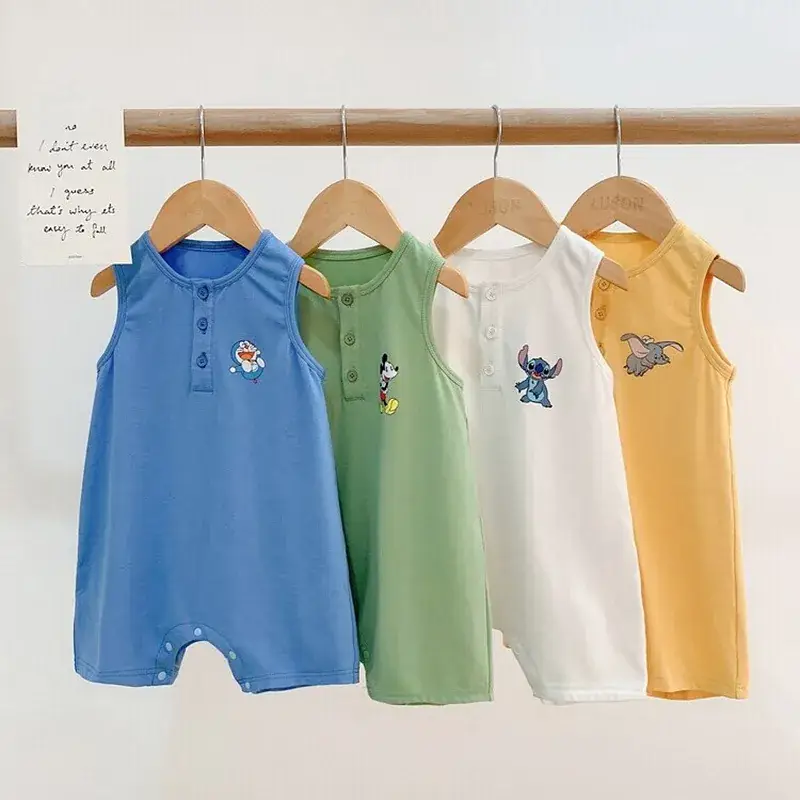 Cute Baby Siamese Sleeveless Outfit Newborn