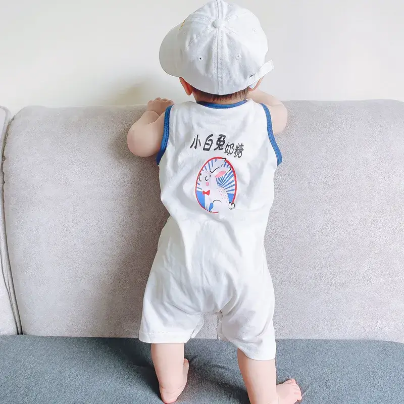Cute Baby Siamese Sleeveless Outfit Newborn