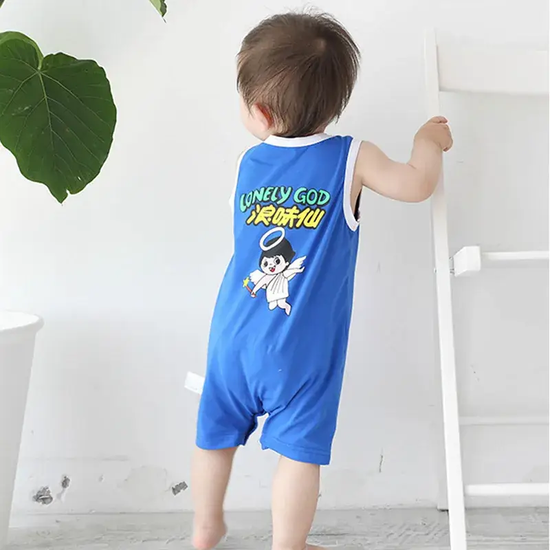Cute Baby Siamese Sleeveless Outfit Newborn