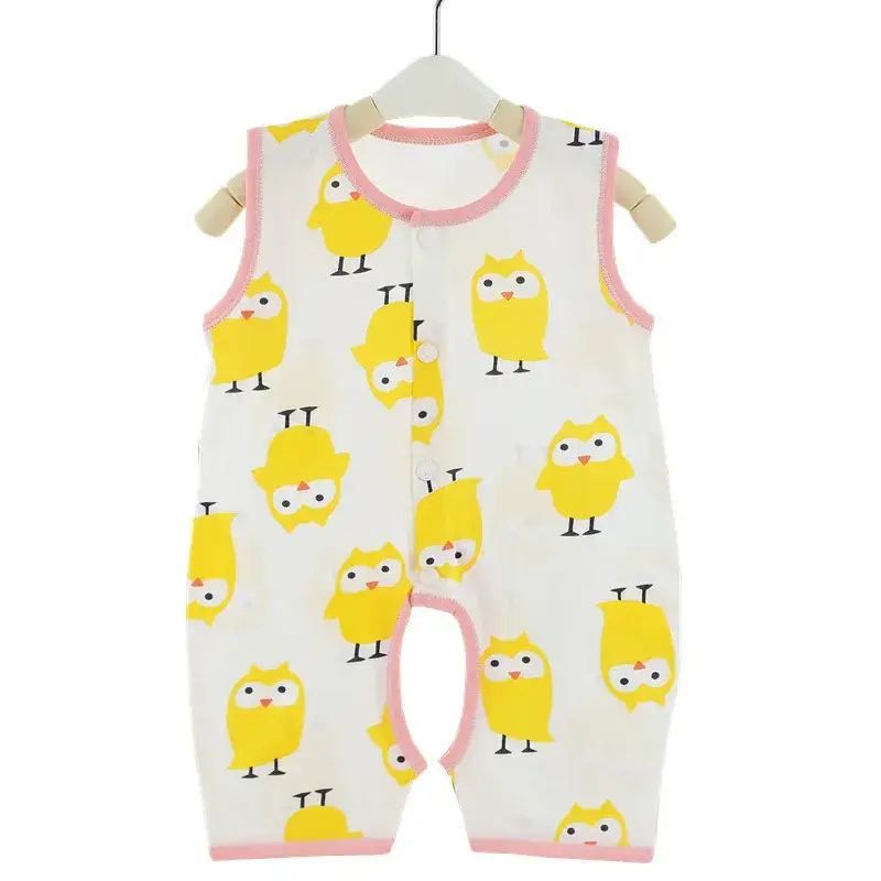 Cute Baby Siamese Sleeveless Outfit Newborn