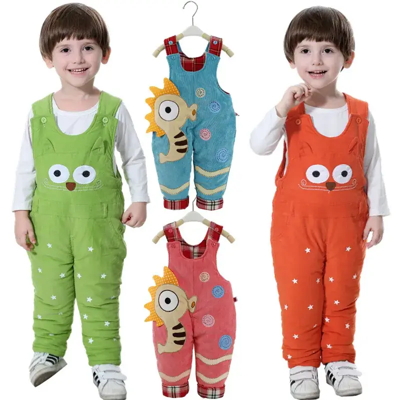 Baby Green Cotton Sling Pants Set with Cute Embroidery - Image 11