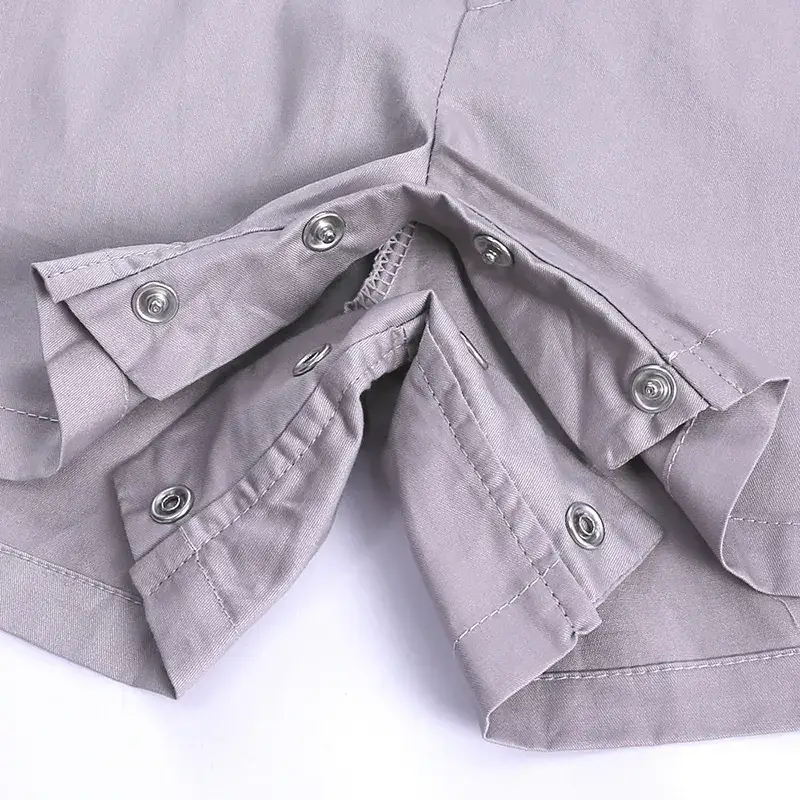 Baby Boys Blue Shirt with Bow & Beige Shorts Set - Image 6