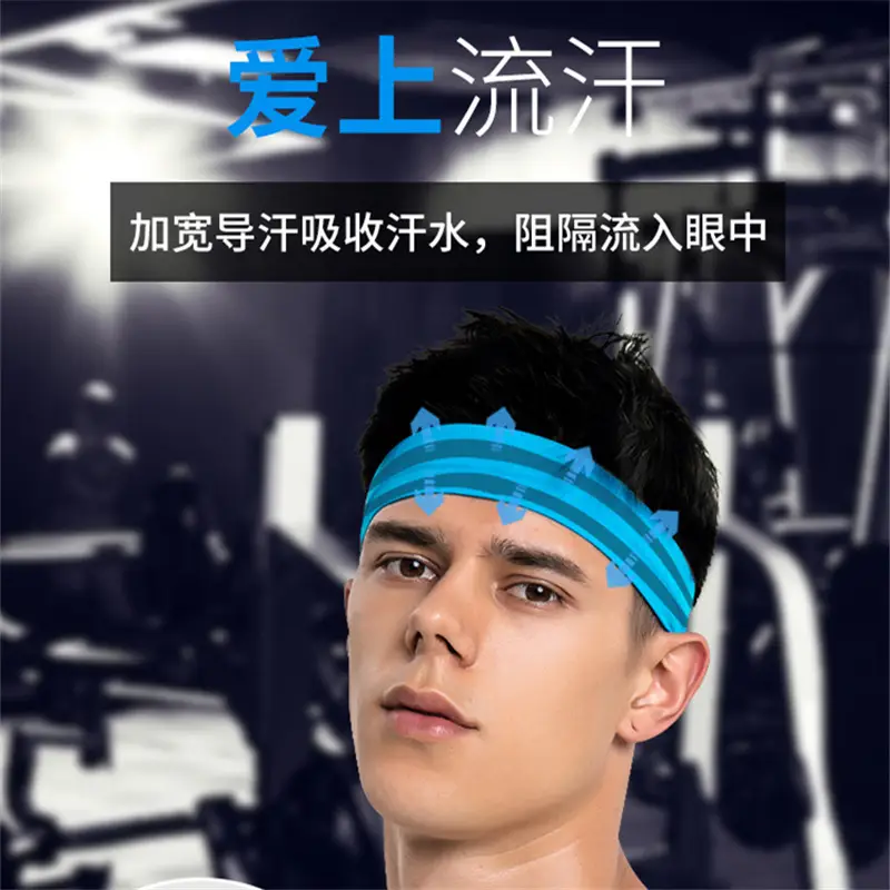 Blue Silicone Crossbody Headband for Running Yoga Sports - Image 18