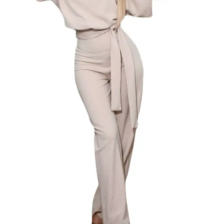 Women Pink Lace-Up Jumpsuit 2025 Summer - Image 10