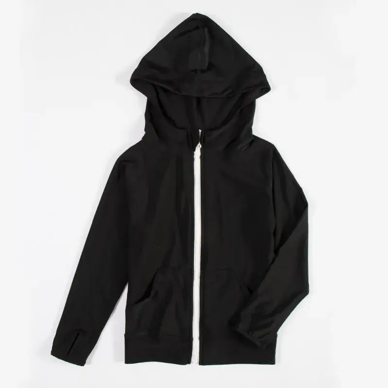 Girls Hooded Sunscreen Jacket White Summer Wear - Image 2