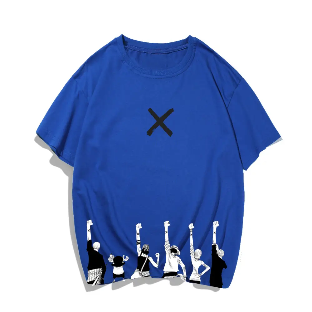 One Piece Cartoon T-Shirt Green Short Sleeve - Image 6
