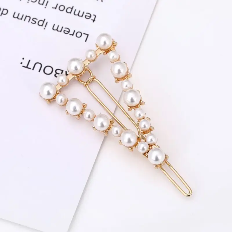 Korean Ins Pearl Hair Clip Frog Buckle - Image 7