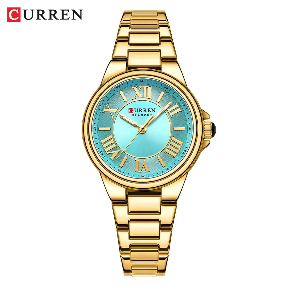Women's Stainless Steel Quartz Watch with Rose Gold Dial