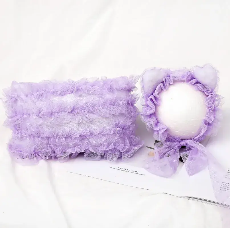 Green Ruffled Baby Hat Pillow Set Two-Piece Decor - Image 7