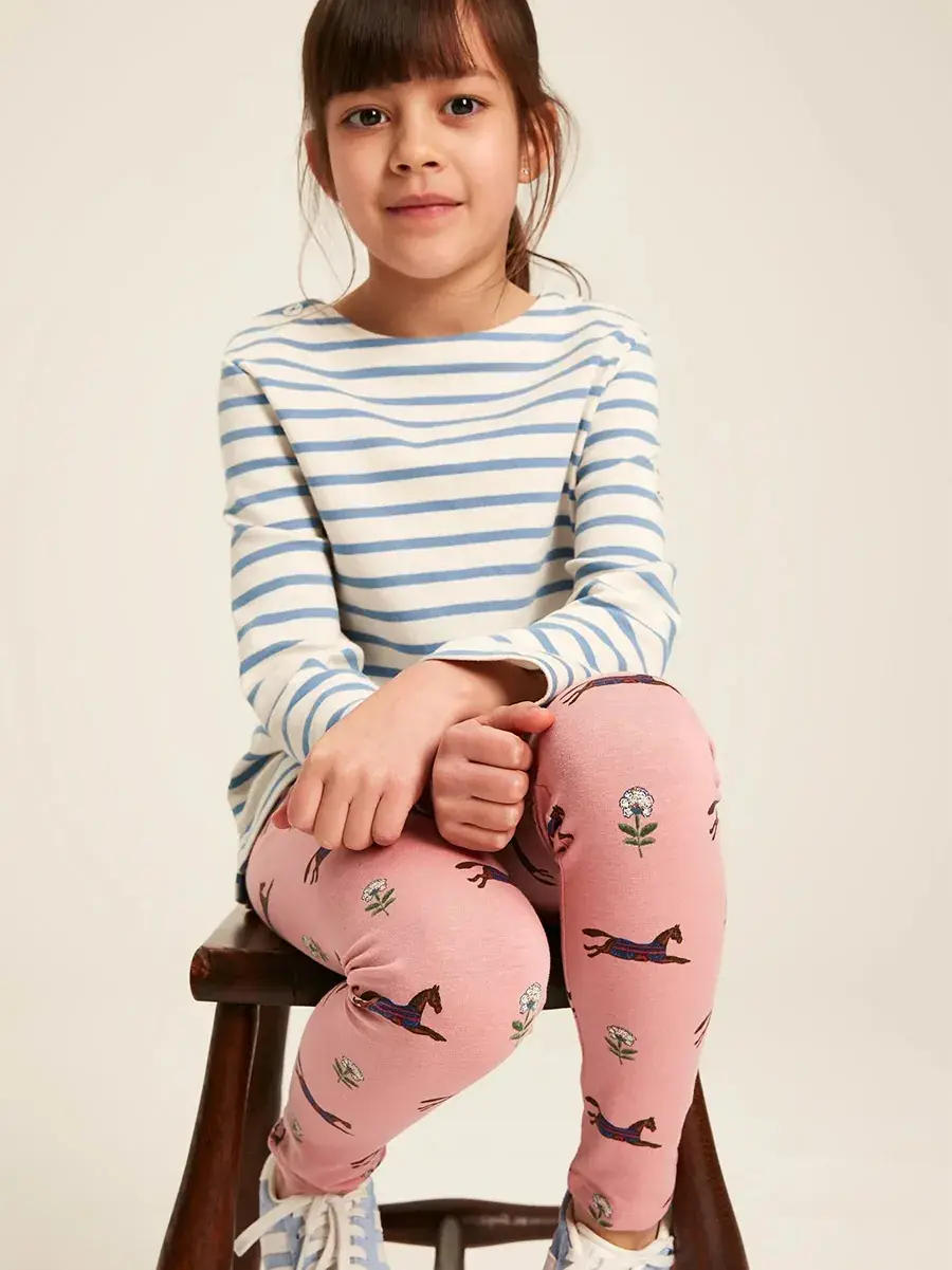 Girls Pink Dinosaur Printed Leggings Western Style - Image 3